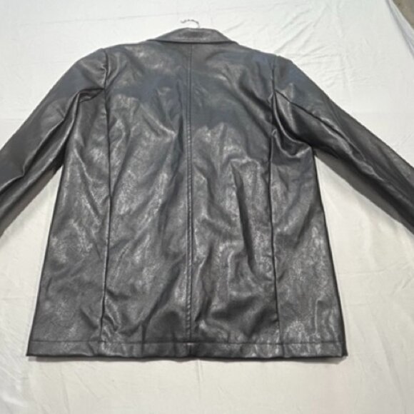 Share BRAND NEW Black Faux Leather Jacket - NASTY GAL - Outta The Way - Picture 4 of 6